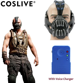 

Xcoser Bane Mask Voice Charger Batman Cosplay Helmet PVC The Dark Knight Rises Costume Props Gun Metal Color Halloween