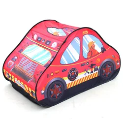 Jogo casa jogar tenda caminhão de bombeiros polícia ônibus dobrável pop up brinquedo playhouse crianças brinquedo tenda sorvete combate a incêndios modelo casa