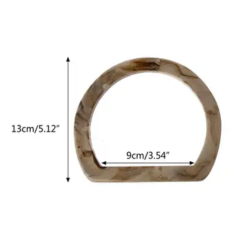 

Resin Bag Handle for Handcrafted Handbag Purse DIY Bags Accessories New Fashion Bag Handles M5TE