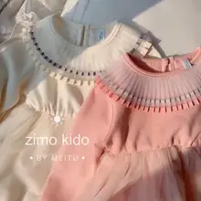 Новое платье принцессы для девочек модные весенние праздничные платья для девочек 3-8 лет C489