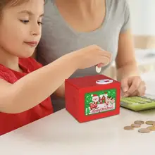 Модная сберегательная коробка, Высококачественная забавная Удобная тонкая Автоматическая монета Санта Клауса, копилка, электронный Рождественский подарок