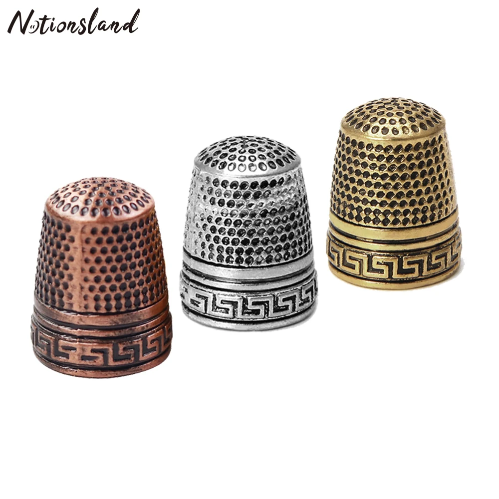 

1PC Finger Thimble Sewing Grip Fingertip Protector Metal Shield Pin Needles Partner for DIY Crafts Tools Needlework Sewing Tool