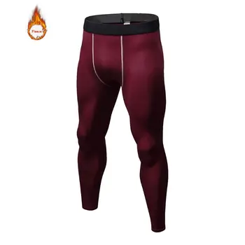 

Men Winter Thermal Fleece Underwear Sports Cycling Base Layers Fitness Gym Jogging Pants Winter Warm Long Leggings
