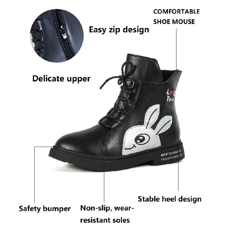 Зимние ботинки для девочек новинка 2020 Весенняя британская модная обувь детские