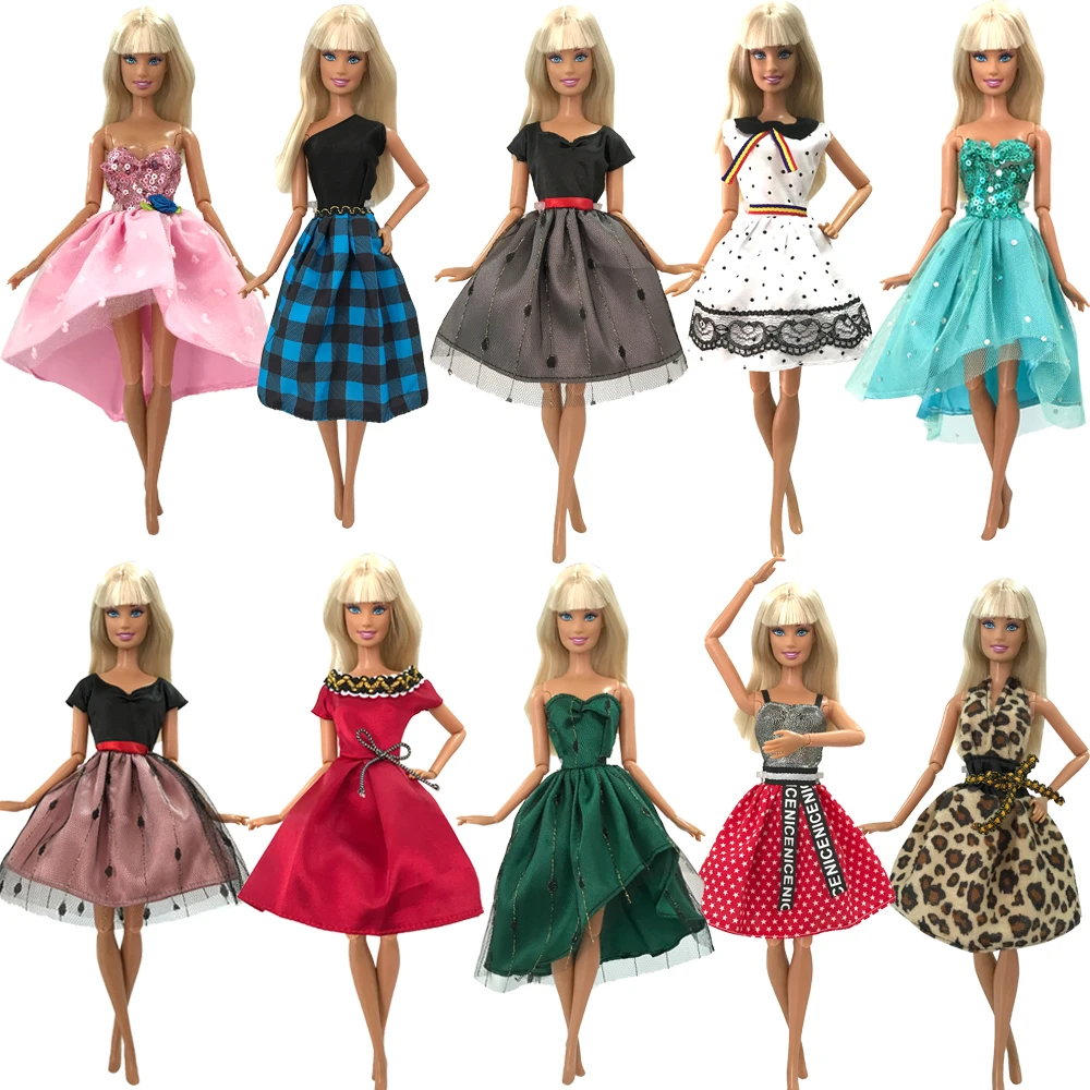 

NK 1 Pcs Newest Doll Dress Mix Fashion Clothes Modern Skirt Outfit Accessories For Barbie Doll Baby Toys Girl' Gift JJ