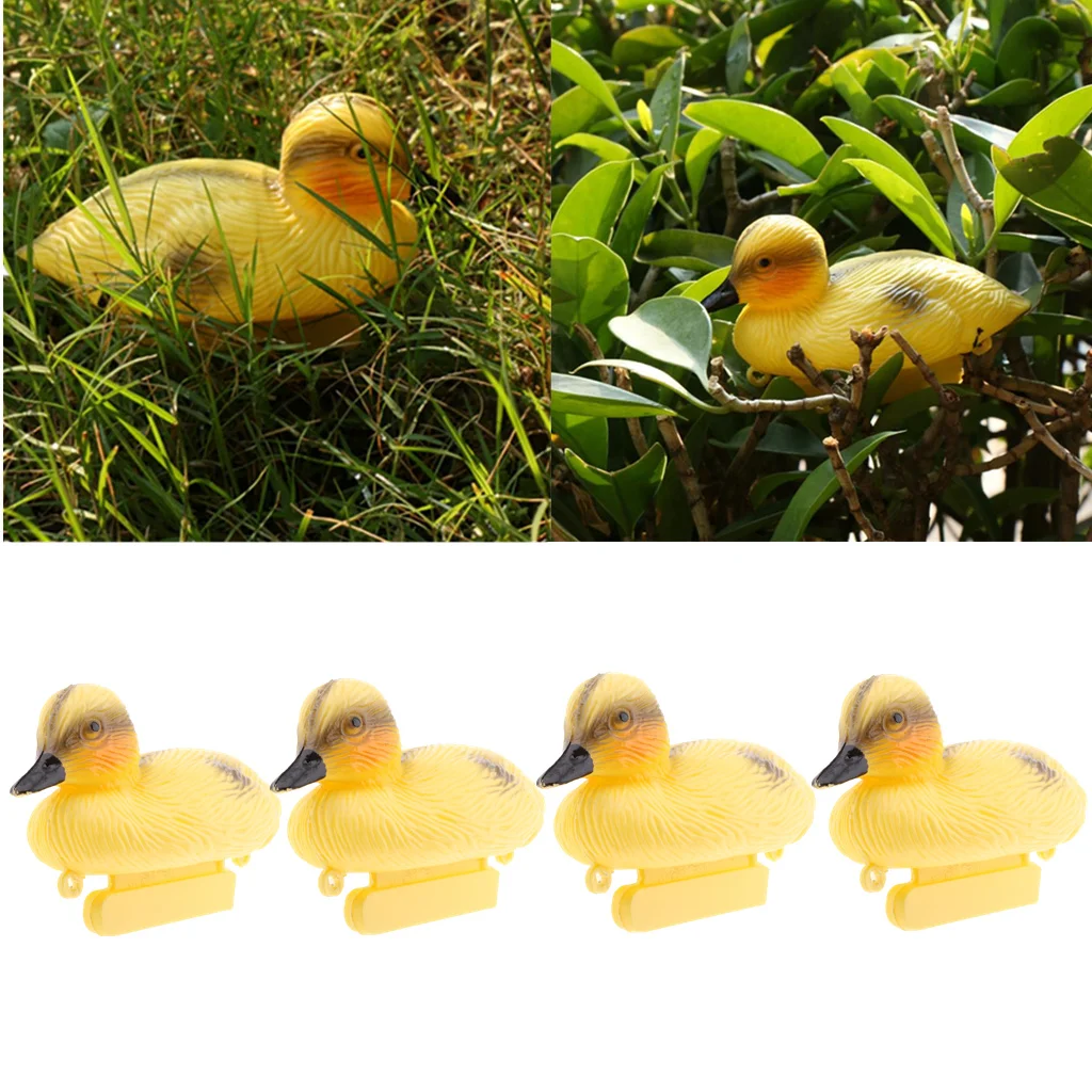 4x FLOATING LIFESIZE SMALL DUCKS DUCKLINGS DECOYS FOR FISH / KOI PONDS