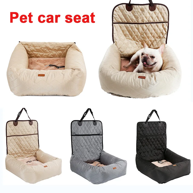 2 en 1 para mascotas perro protector plegable para asiento de coche Transportín seguro casa cachorro bolso accesorios de viaje para coche bolsa de asiento de perro a prueba de agua la cesta