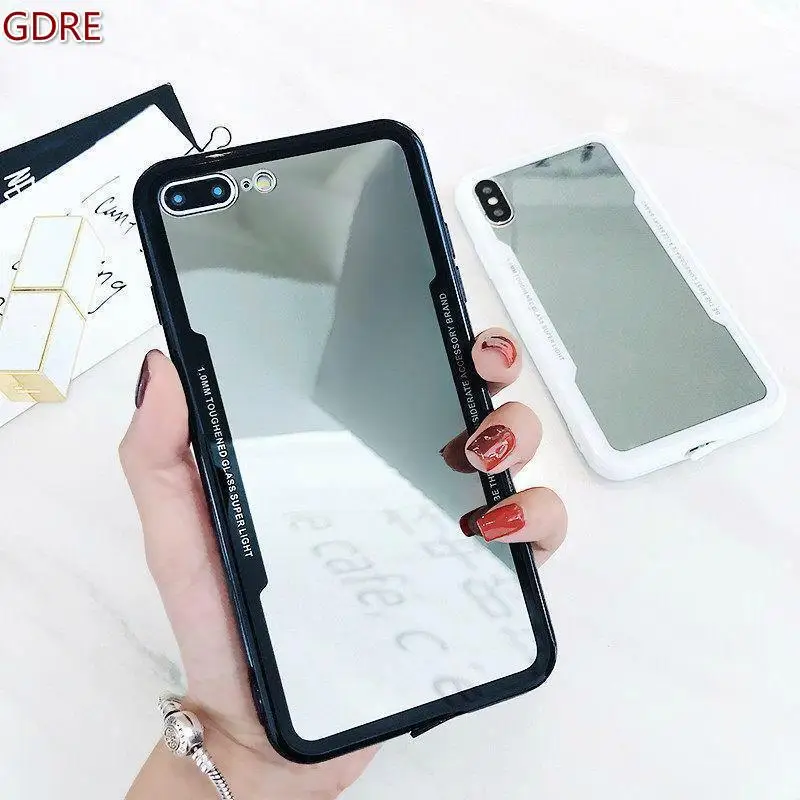 Luxury Plating Makeup Mirror Phone Cases for iPhone 11 Pro XS 8 7 Plus X 6 6S Case Fashion Acrylic TPU Back Cover Capa |