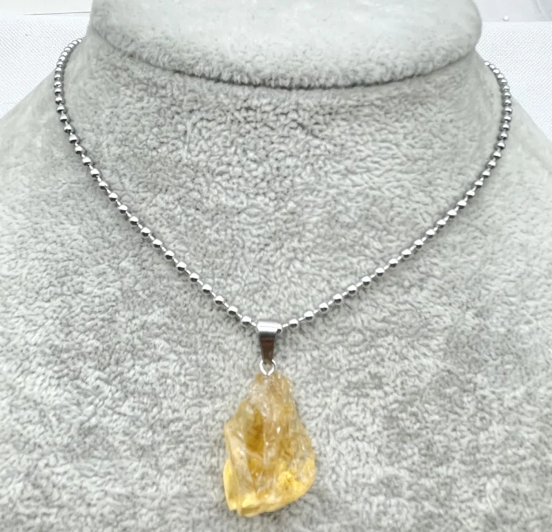 Natural stone yellow crystal Black Tourmaline Repair Ore Can Be Used Charm Citrine Pendant For DIY Jewelry Making Necklace 1pcs 3