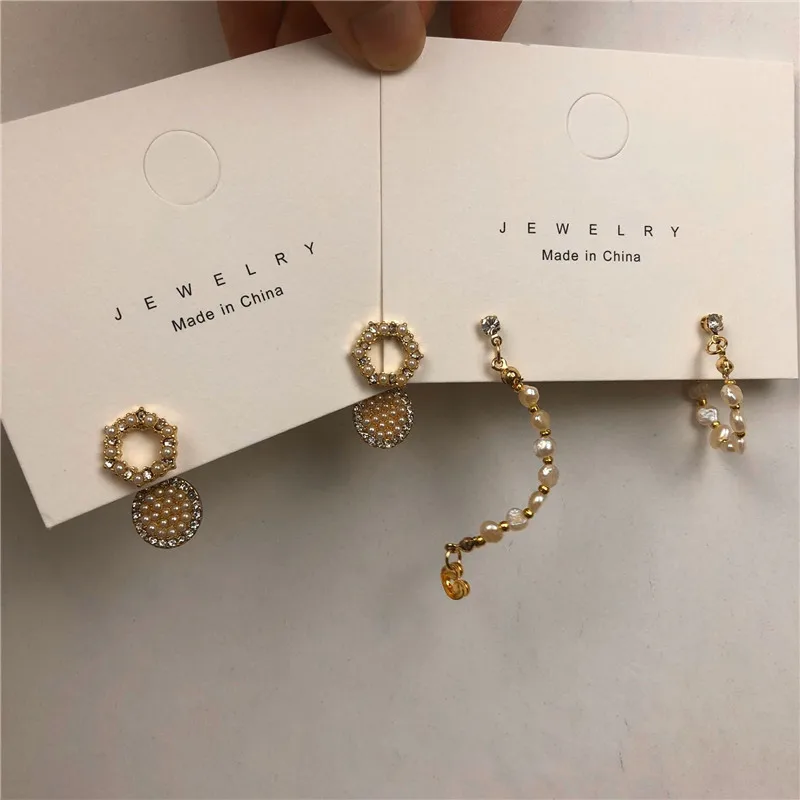 

Elegant White Pearls Statement Freshwater Earrings Women Pearl Circle Ear Rings Earrings 925 Sterling Silver Earrings 2019
