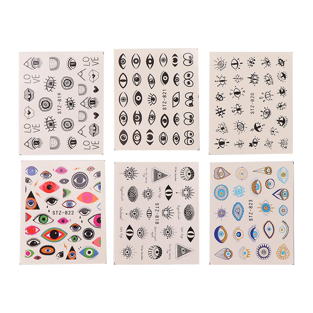 1 Sheet Eye Series Water Transfer Slider for Nail Art Decorations Charming  Sticker DIY Nail Manicure Tattoos Foil Decals|Stickers & Decals| -  AliExpress
