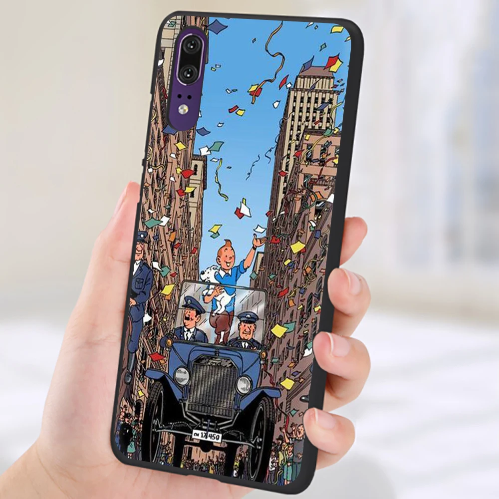 The Adventures of Tintin New Fun Soft Silicone phone case for Huawei P8 P9 P10 P20 P30 Lite Mini Pro P Smart Z Plus | Мобильные