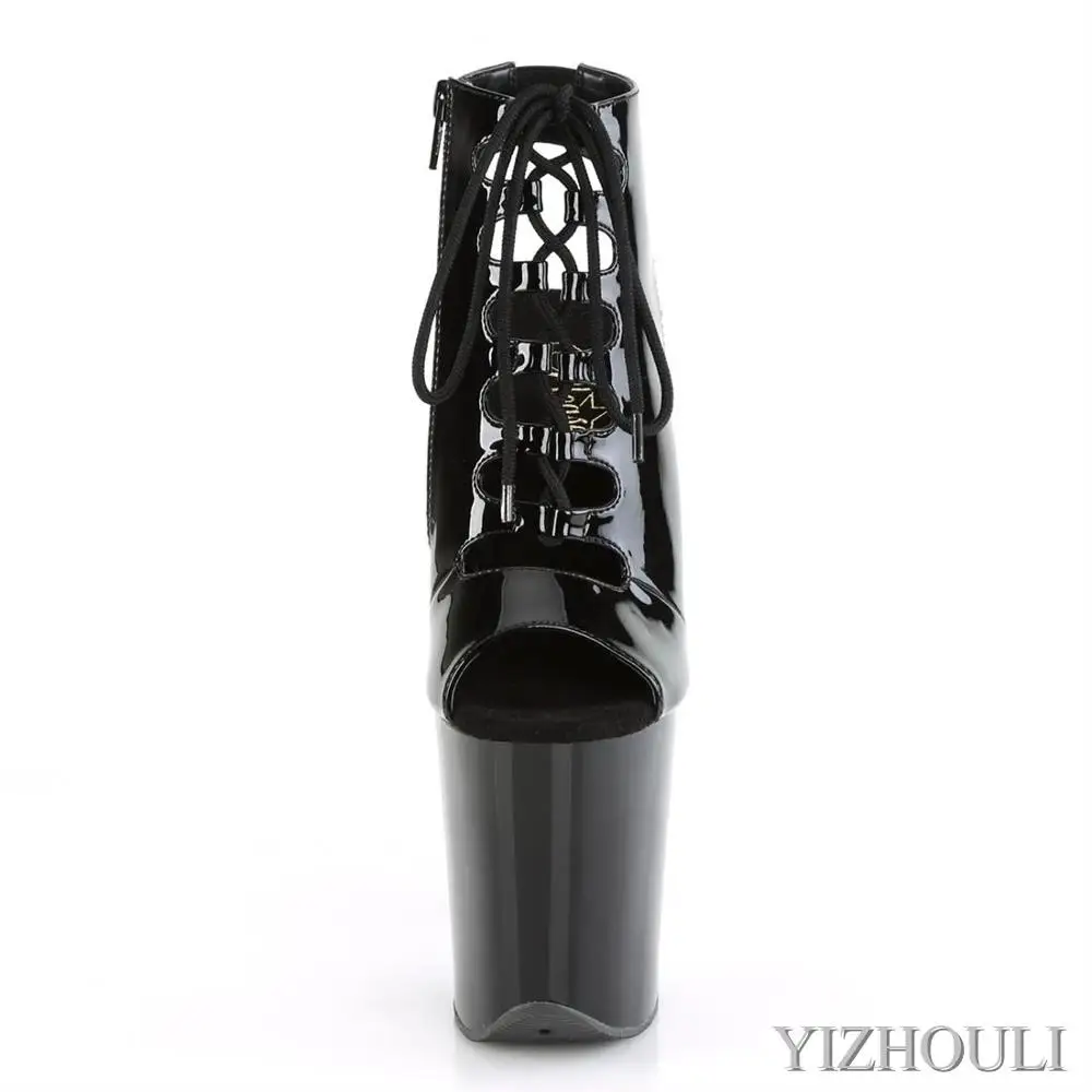 Sexy summer ankle boots, hollowed-out upper models for parties and nightclub pole dancing, 20cm heels, dancing shoes