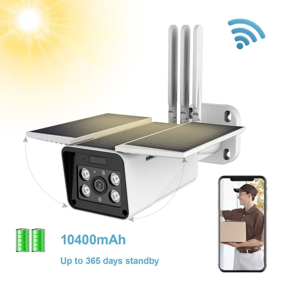 Солнечная камера 1080P наблюдения IP WiFi на открытом воздухе с IP66 водонепроницаемый