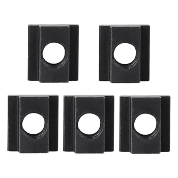 

5Pcs T-Slot Nuts M12 Threads Fit Into Black Oxide Finish Tee Nuts in Machine Tool Tables for Aluminum Profile