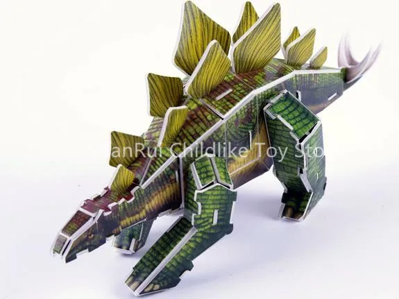 Бумажные головоломки 3d Бумага с динозаврами игрушки модели паззлов для детей