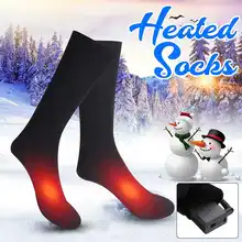 1 пара, зимние носки с подогревом, 3 в, углеродное волокно, Электрический нагрев, носки для теплого спорта на открытом воздухе, носки для мужчин и женщин