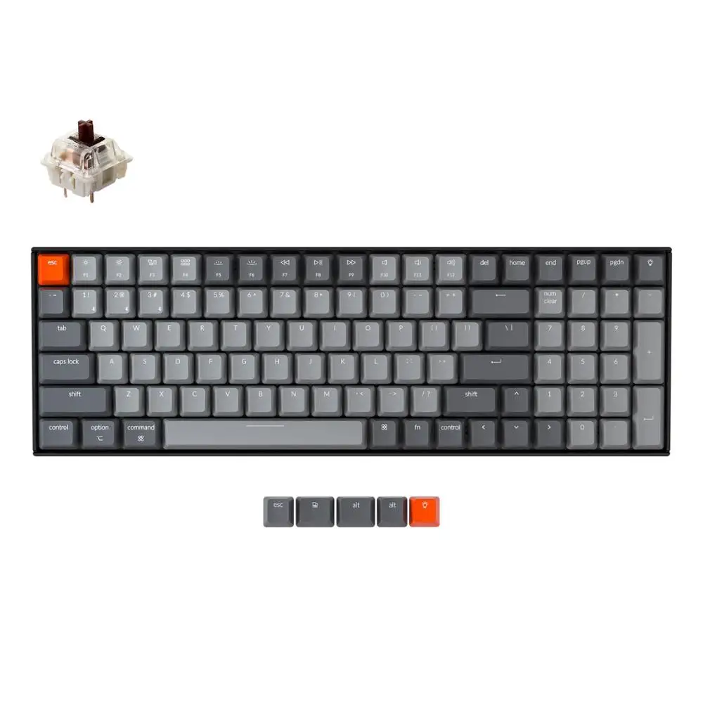 Беспроводная механическая клавиатура Keychron K4 A V2 проводная USB игровая с белым