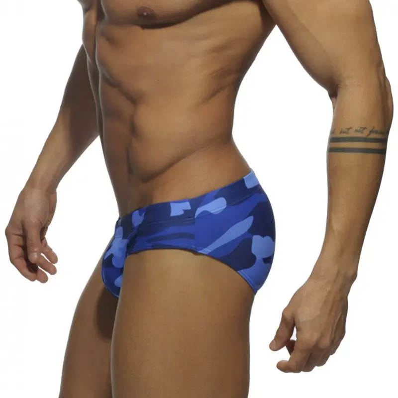 Men's Frontal Swim Briefs Sexy Push Up Jumpsuits Men Swimsuit Camouflage Swimsuit Bikini Beach Swimsuit