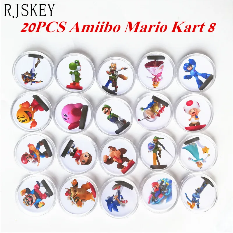 Полный комплект 20 шт./компл. карта Марио 8 NFC для коллекции Amiibo бирка монет Ntag215