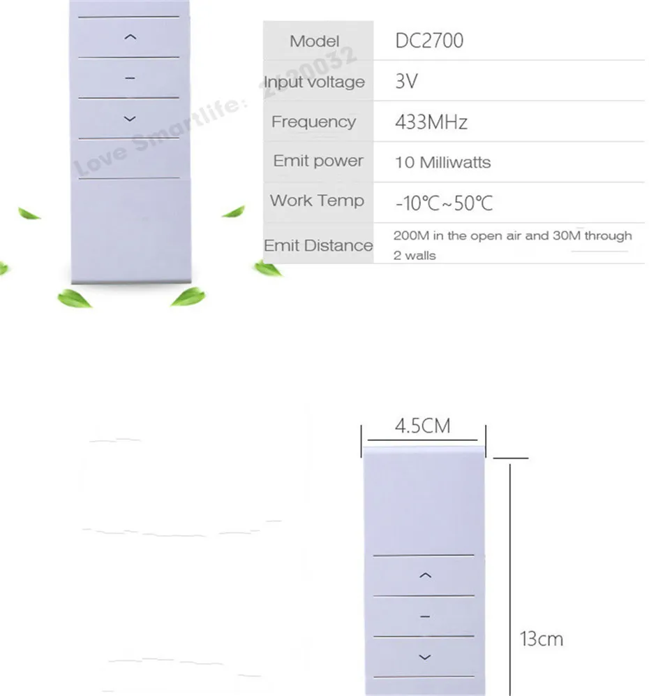 Dooya, RF433, DC2700, DC2760, DC1602, DC92, DC2702, KT320E, DT52E, KT82TN, DT360