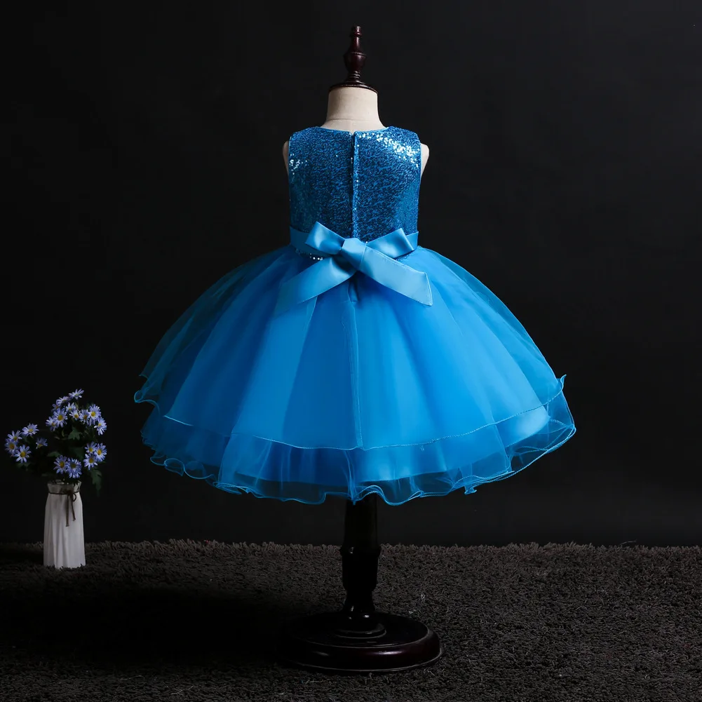 Amazon газовая юбка с пайетками детское платье одежда для выступлений платье-пачка принцессы красное платье напрямую от производителя