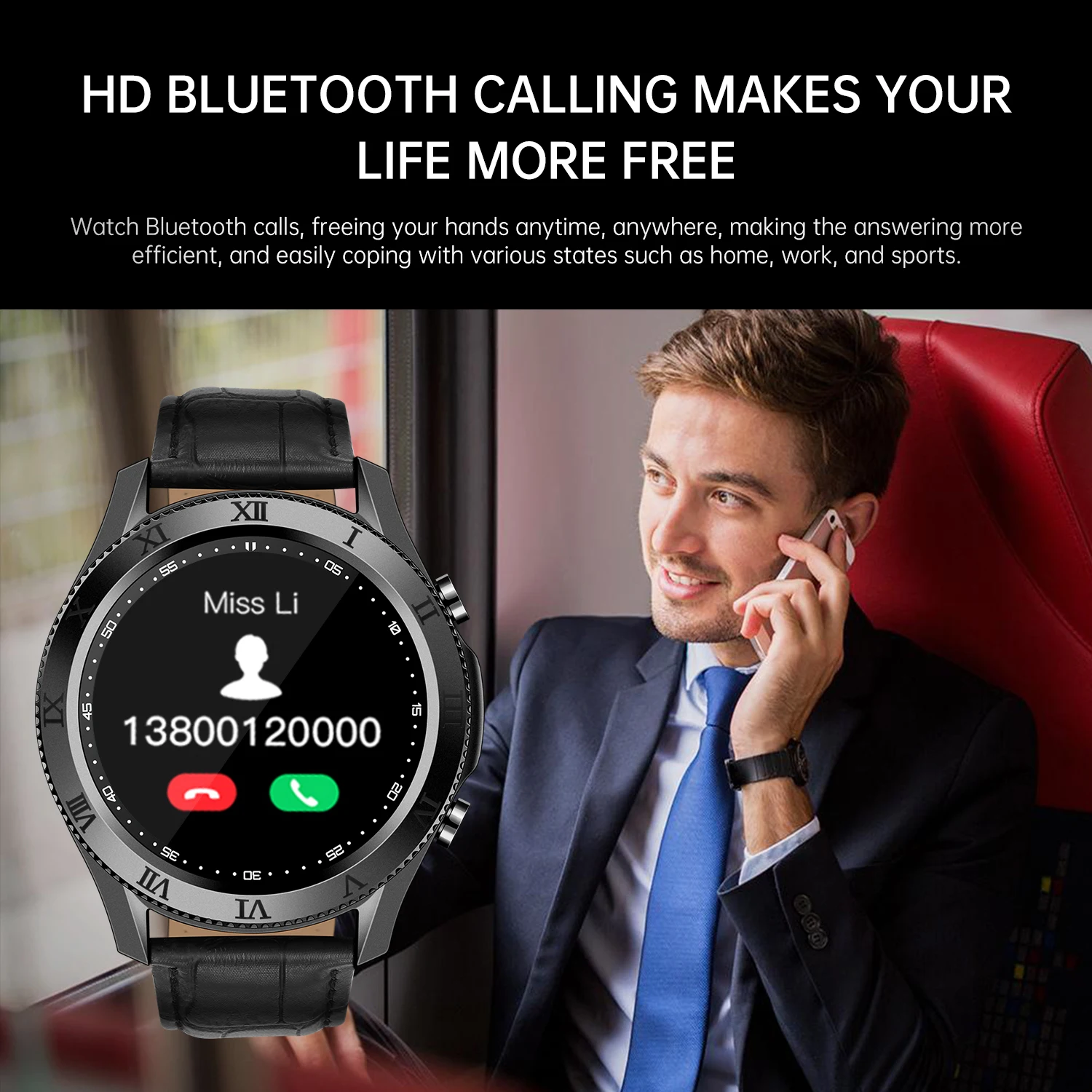 LUCK ANGEL 2021 New 1.35 Inch Screen Bluetooth Smart Watch Men for Samsung Galaxy Watch 4 Amazfit Smart Watch Women Apple Watch