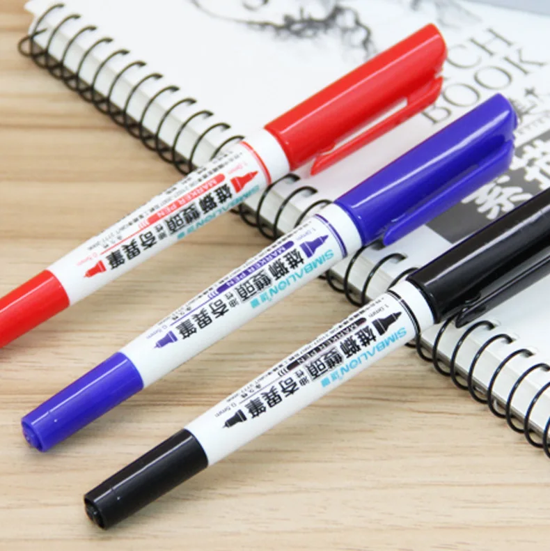 

Lion Double Headed Oily Singular Pen 685 Marking Pen Double Headed Line Drawing Pen Small Double Headed