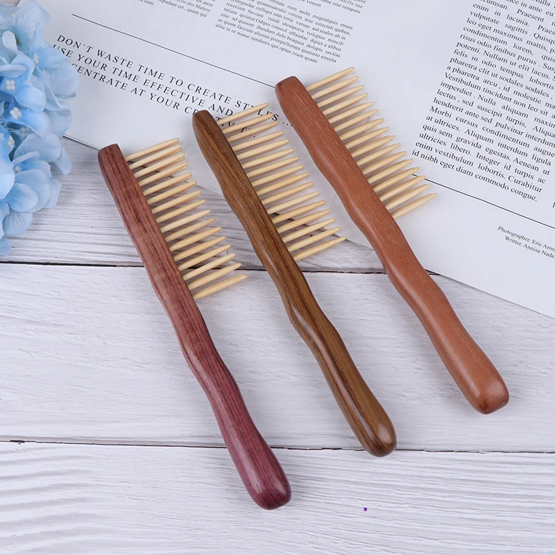 Hot 1pcs Natural Sandalwood Hair Comb Handmade Wooden Com Anti-hair Loose Hair Combsb Detangling Wide Tooth Comb