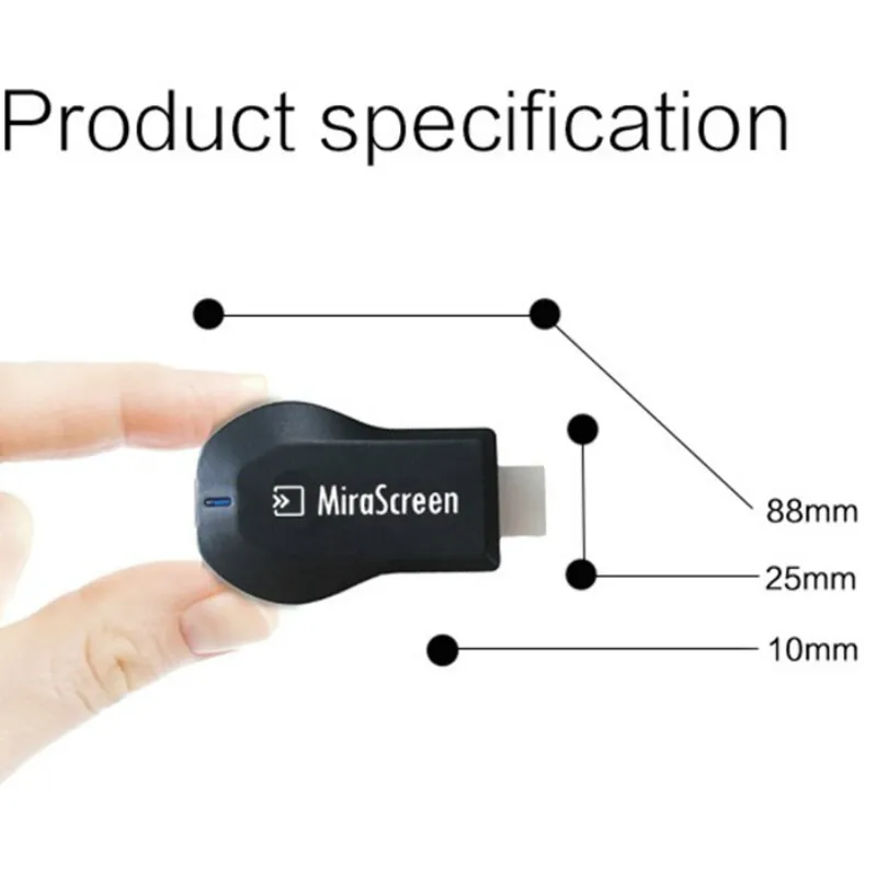 AnyCast M2 Plus Мини Wi-Fi дисплей донгл приемник 1080P Airmirror DLNA Airplay Miracast легкий обмен HDMI порт для HDTV Smart