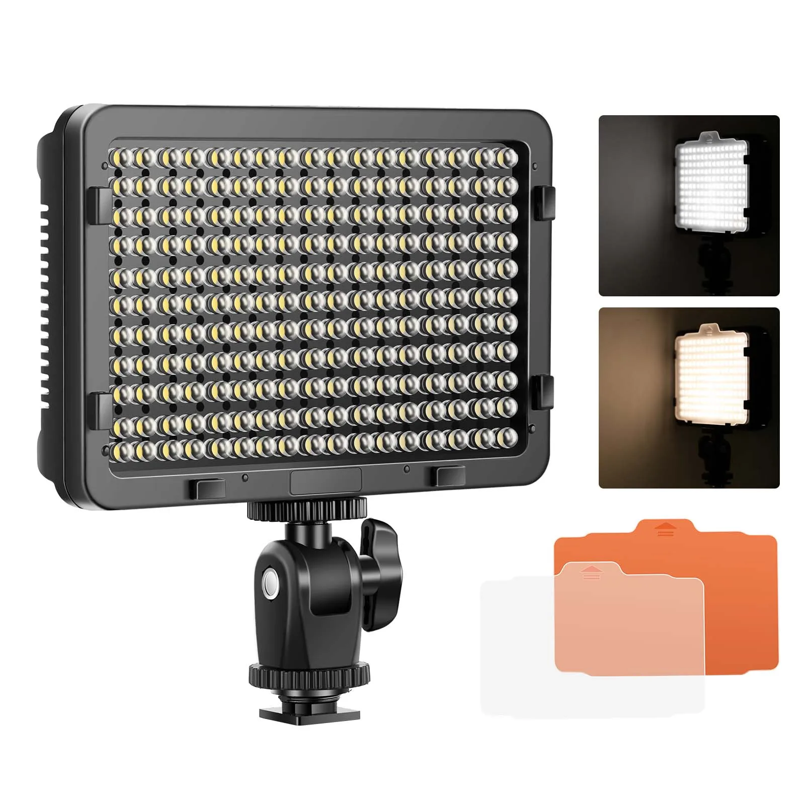 Panasonic LED Video Light Sony Samsung Pentax Olympus and All DSLR Cmeras Nikon ESDDI 176 LED Ultra Bright Dimmable Camera Panel Light with Battery and USB Cable for Canon 