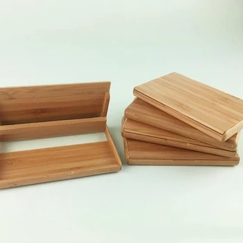 

2020 Bamboo Box Creative Desktop Organizer Wooden Storage Poker Case Cookies Storage Holder Gift Table Decorations
