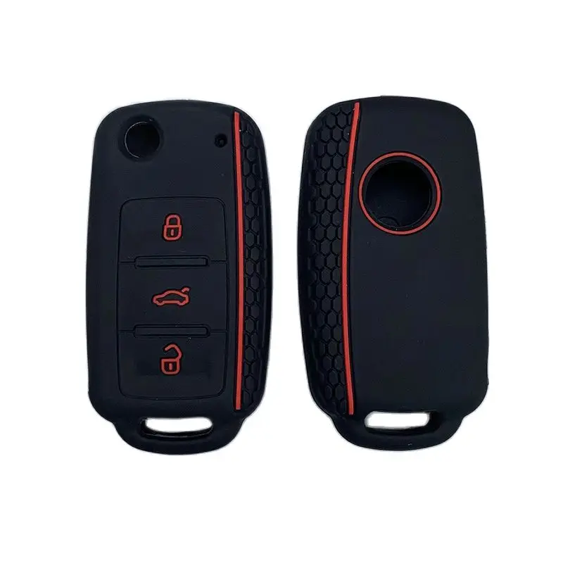 Silicone Car Key Cover Case For Volkswagen Vw Polo Tiguan Passat B5 B6