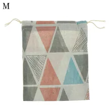 1 шт. туфли из хлопка мешок, мешок для вещей из цветных треугольников; косметичка-мешок для путешествий