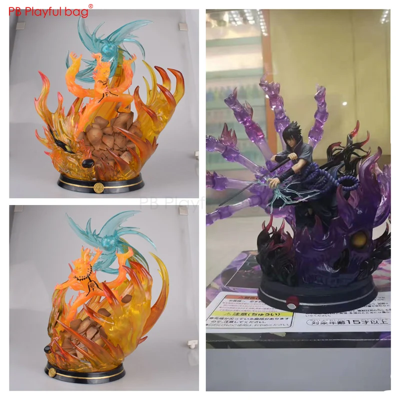 33-35 см японское аниме Uzumaki& Uchiha Sasuke фигурка большого размера украшение комнаты ПВХ-collecible-кукла-Игрушка Аниме-экшн-фигурка HE59
