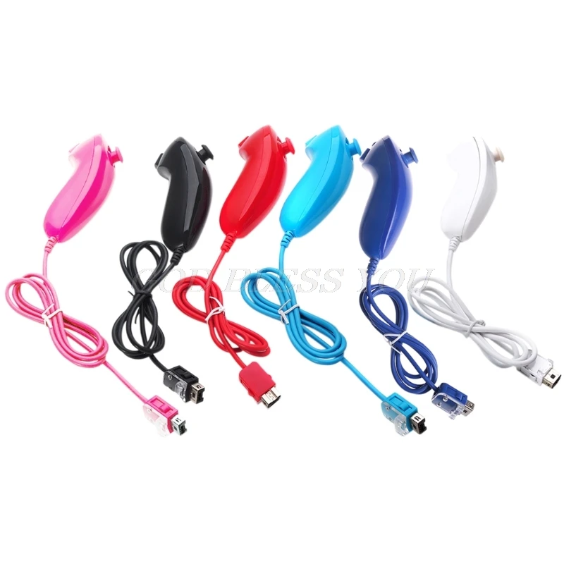 Nunchuck Nunchuk Video Game Controller Remote For Nintendo For Wii Console 5 Colors Drop Shipping