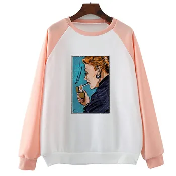 

Light Up Ladies Cigarette Harajuku Streetwear Print Long Sleeve Girls Sweatshirts 'Hoody Printing Hoodies