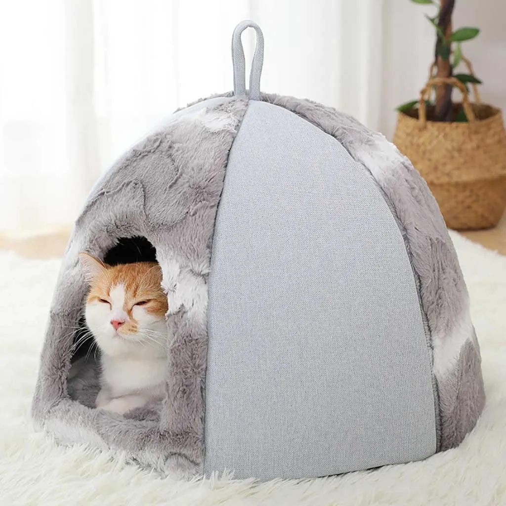 Pet шатер для собак для котов дом Питомник зимнее теплое гнездо мягкий складной спальный коврик корзина для собак пончик кошачий домик коперта трость