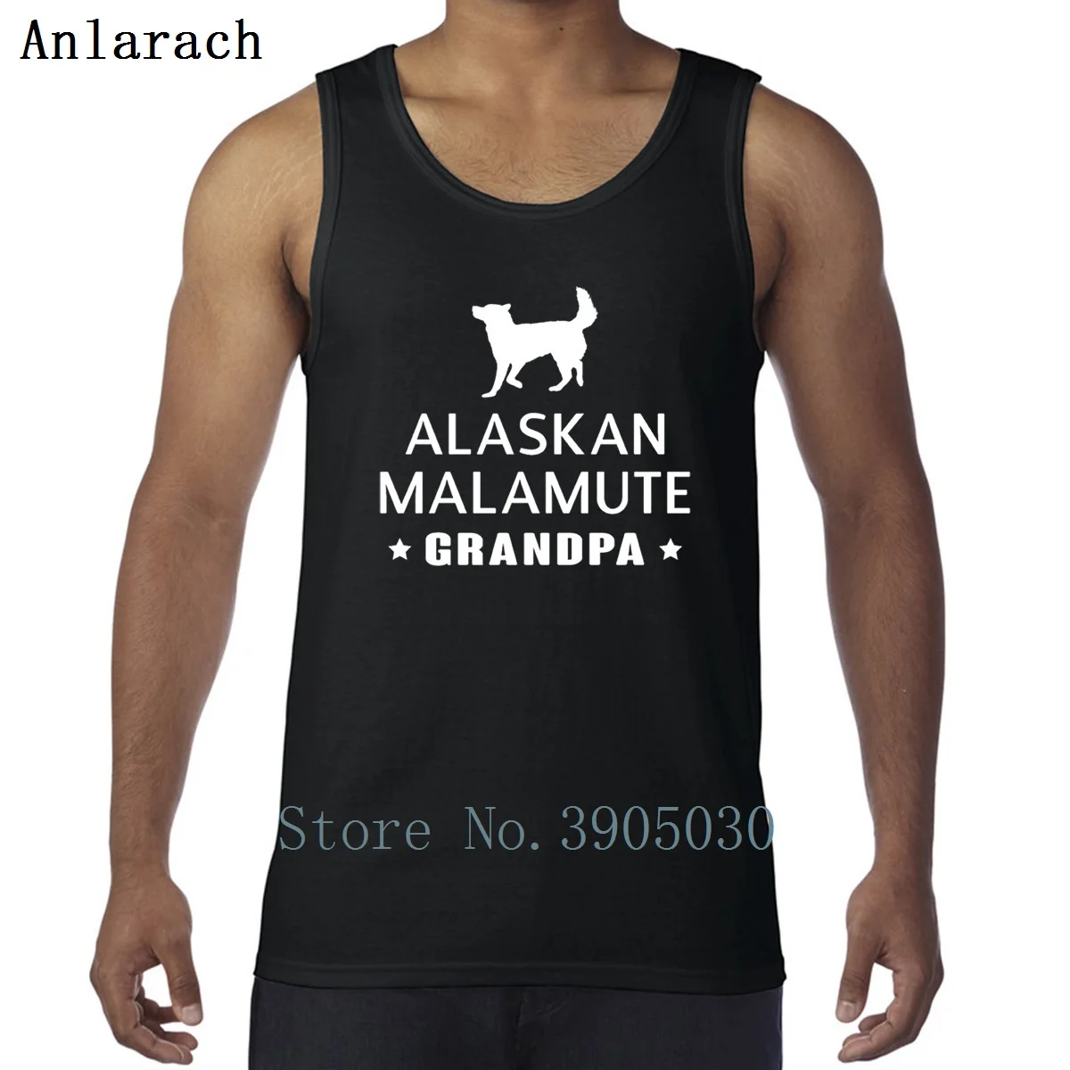

Alaskan Malamute Vest Designer Undershirt Summer 100% Cotton Tank Top Men Awesome Male Fashion Anlarach Novelty