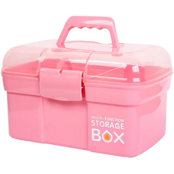 

Multi-storey Tuba Household Portable Medicine Box Children Drugs Accept Box Family Plastic Small Medical Care Box First Aid Kit