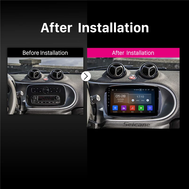 Seicane Авто Радио Android 9,0 HD Navi " gps стерео для Mercedes-Benz SMART Fortwo головное устройство мультимедийный плеер