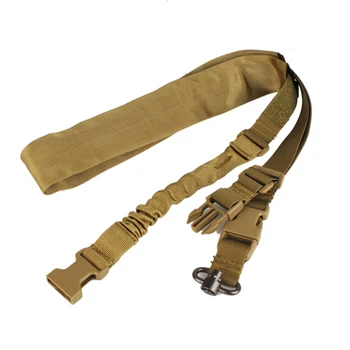 

WST Quick Release Buckle Elastic Single Point Function Rope Set - Tan/Black