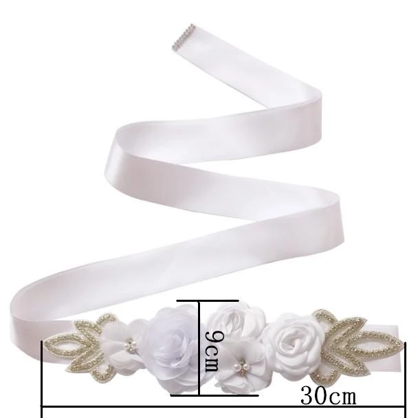Bridal Waistband Bridal Dress Decoration Flower Belts For Women Girl Flower Style Bridal Prom Dress Accessories Bridesmaid Sash Floral Belt