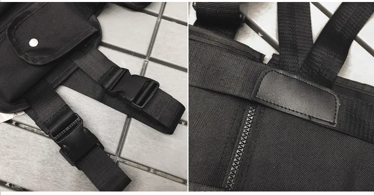 Functional Fashion Chest Rig Bag Men Women Hip Hop Harness Adjustable Tactical Vest Sports Hunting Tactical Packages Bullet Pack