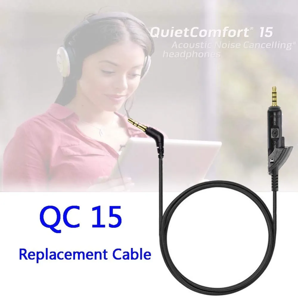 OFC Replacement Stereo Audio Aux 3.5mm Cable Extension Wire Cord For Bose QC15 QC2 QuietComfort 15 2 Headphones