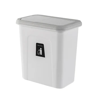 

Kitchen Push Lid Trash Can Hanging Fruit and Vegetable Peel Kitchen Trash Storage Bin Large Easy to Clean Trash