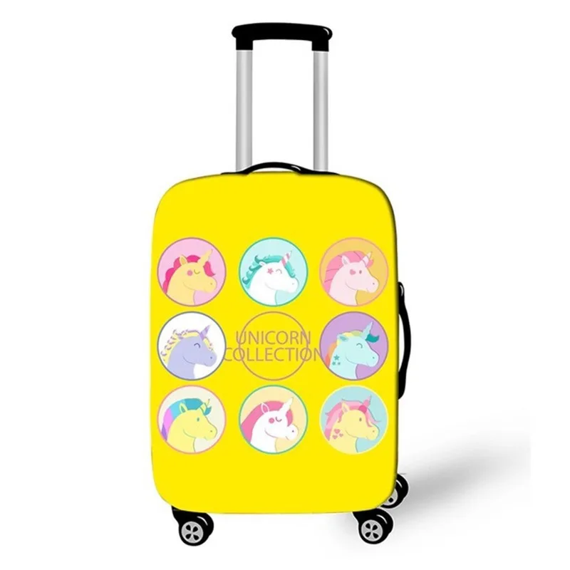 Kawaii Animal Women Luggage Case Protective Cover Waterproof Thicken Elastic Suitcase Case Apply 18-32 Inch Travel Accessories - Цвет: 21