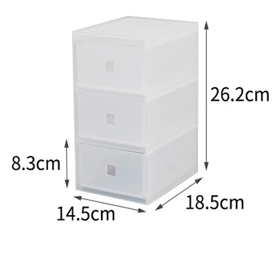 3 layers Органайзер для макияжа Прозрачный многослойный Настольный отделочный ящик студенческий комбинированный ящик для хранения офисных принадлежностей ящик для хранения - Цвет: 3 layers