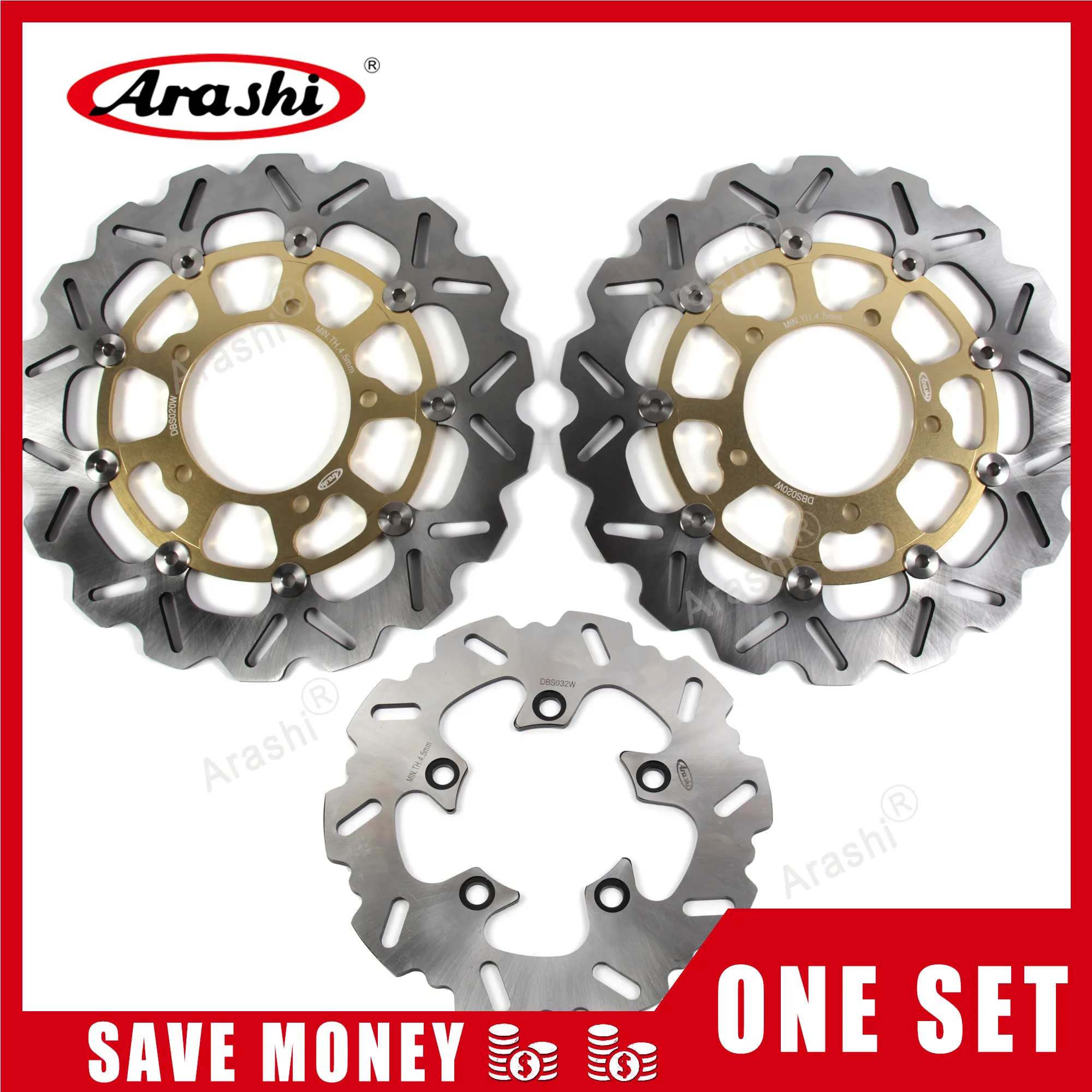 Arashi 1 комплект для SUZUKI GSX 1000R 2005 2008 CNC Передние Задние тормозные диски GSXR1000 GSX1000R GSXR