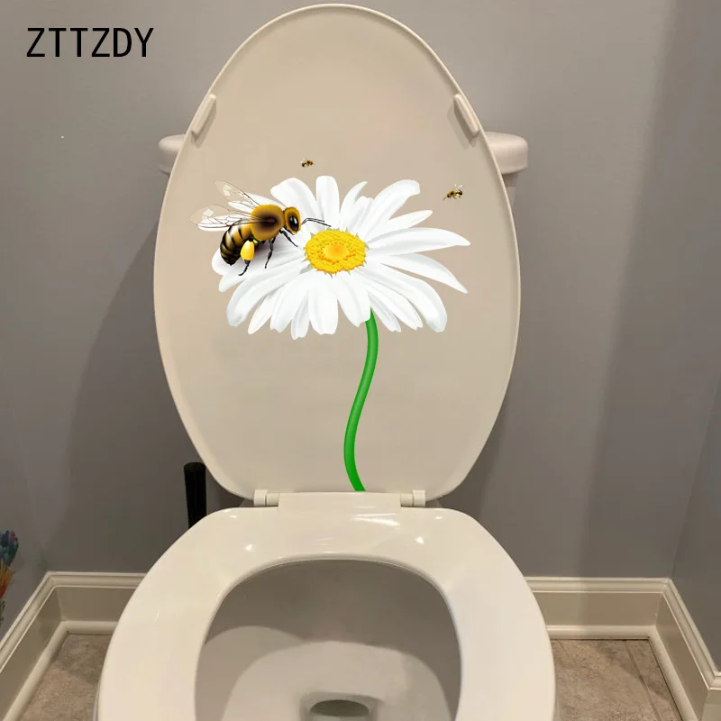 ZTTZDY 20 7 см × 24 5 ромашка пчела креативное украшение для ванной комнаты Туалет